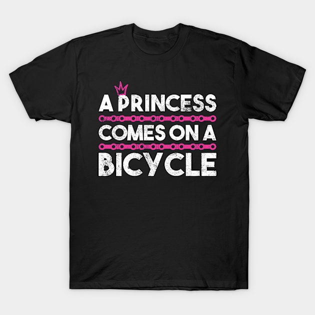 A Princess comes on a bicycle women cycle saying T-Shirt by POS